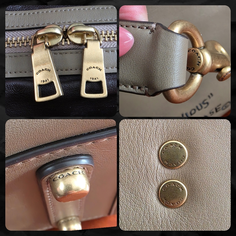 Coach 6889 Rogue 25 Basquiat Rexy Tan Leather Satchel Bag Limited Edition - Picture 11 of 16